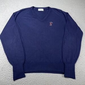 Vintage Illinois State Sweater Mens Large Blue NCAA College Pickering V Neck USA